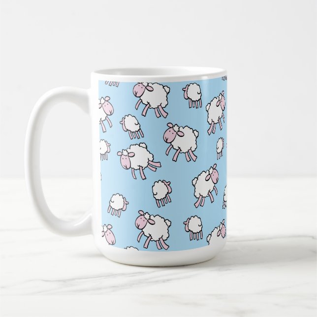 Sheep Blue Coffee Mug (Left)