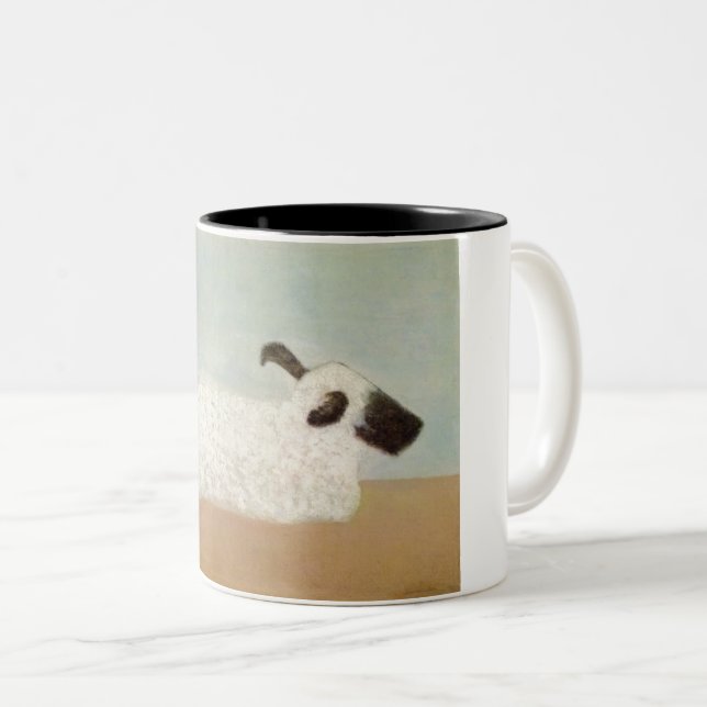 Sheep (by Milton Avery) Two-Tone Coffee Mug (Front Right)