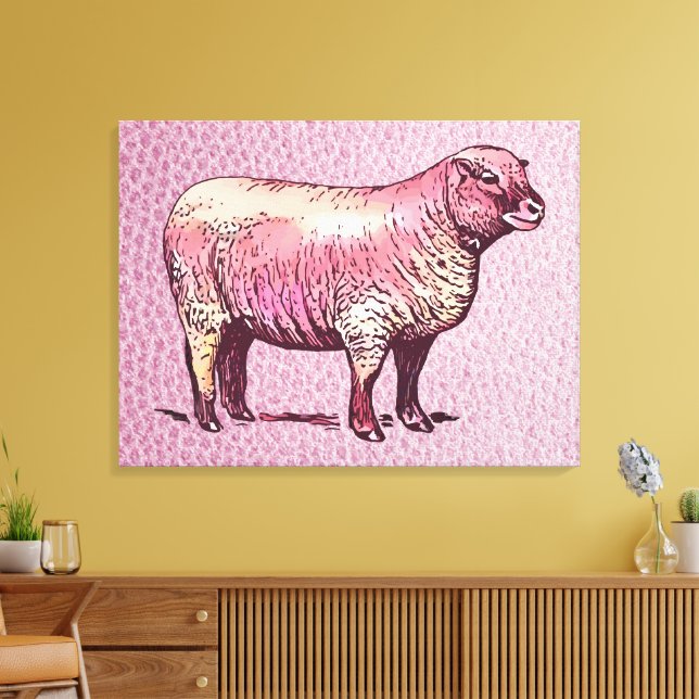 Sheep Canvas Print (Insitu(LivingRoom))