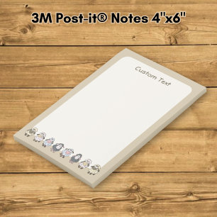 Sheep Cartoon Beige Post-it Notes