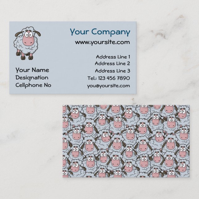 Sheep Cartoon Business Card (Front/Back)