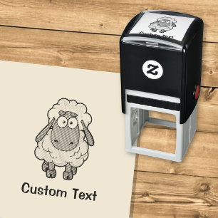Sheep Cartoon Self-inking Stamp