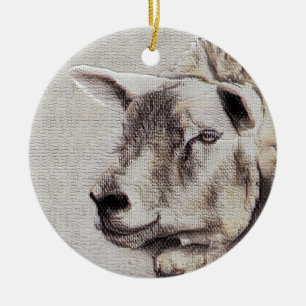 SHEEP   CERAMIC TREE DECORATION