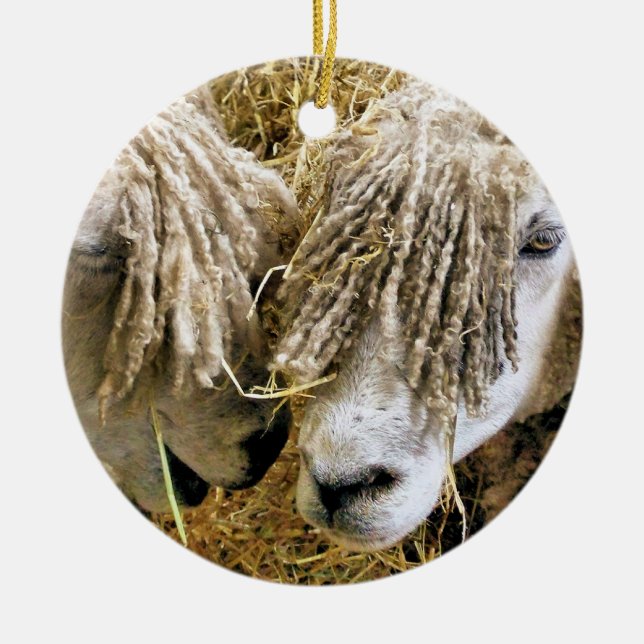 SHEEP CERAMIC TREE DECORATION (Front)