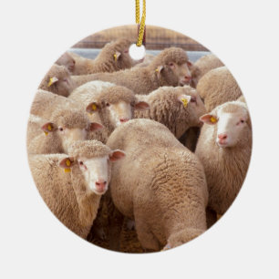 Sheep Ceramic Tree Decoration