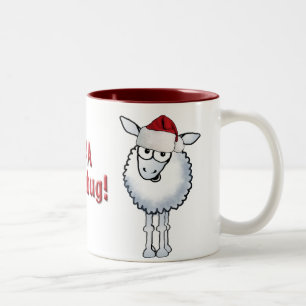 Sheep Christmas BAA Humbug!, Sheep Christmas BA... Two-Tone Coffee Mug