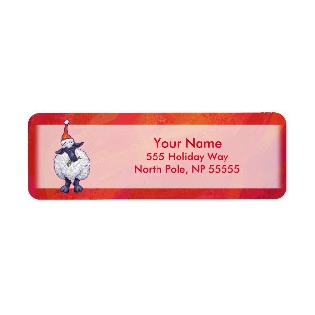 Sheep Christmas On Red (Front)