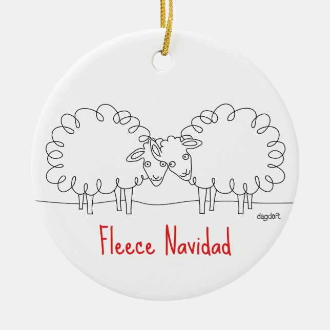 Sheep Christmas Ornament (Front)