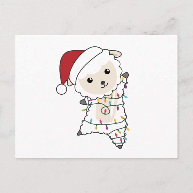 Sheep Christmas Sheep Winter Animals Postcard (Front)