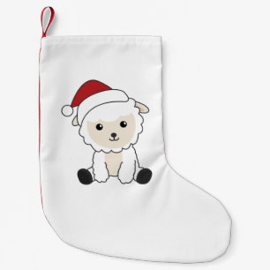Sheep Christmas Snow Winter Animals Sheeps Adult C Small Christmas Stocking