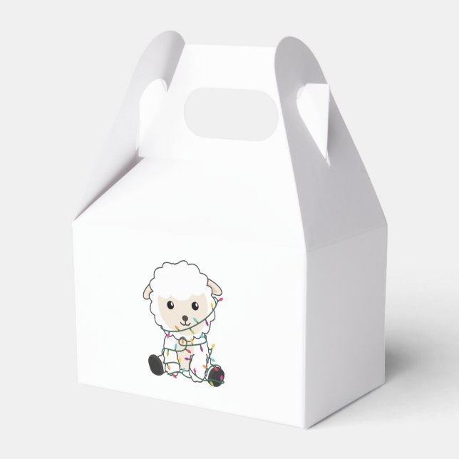 Sheep Christmas Snow Winter Animals Sheeps Favour Box (Front Side)