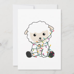Sheep Christmas Snow Winter Animals Sheeps Holiday Card