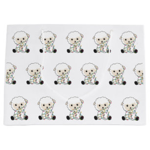 Sheep Christmas Snow Winter Animals Sheeps Large Gift Bag