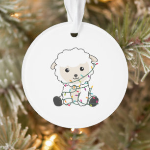 Sheep Christmas Snow Winter Animals Sheeps Ornament