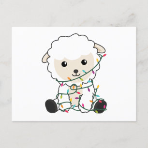 Sheep Christmas Snow Winter Animals Sheeps Postcard