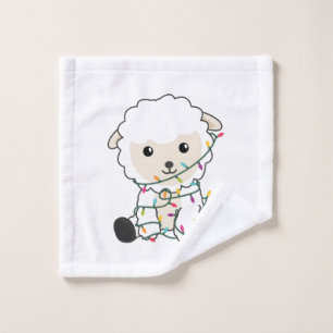 Sheep Christmas Snow Winter Animals Sheeps Wash Cloth