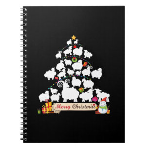 Sheep Christmas Tree Gift   Funny Christmas Gifts Notebook