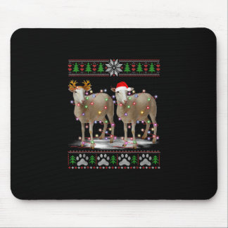 Sheep Christmas Tree Lights | Santa Animal Gift Mouse Mat