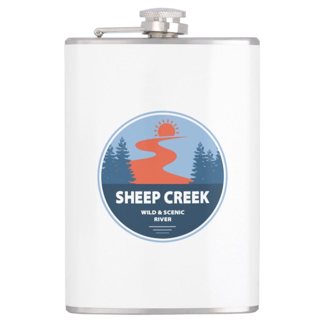 Sheep Creek Wild And Scenic River Idaho Hip Flask (Front)