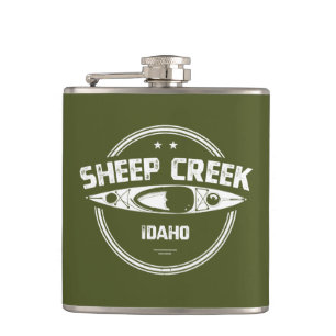 Sheep Creek Wild And Scenic River Idaho Kayaking Hip Flask