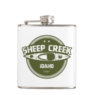 Sheep Creek Wild And Scenic River Idaho Kayaking Hip Flask