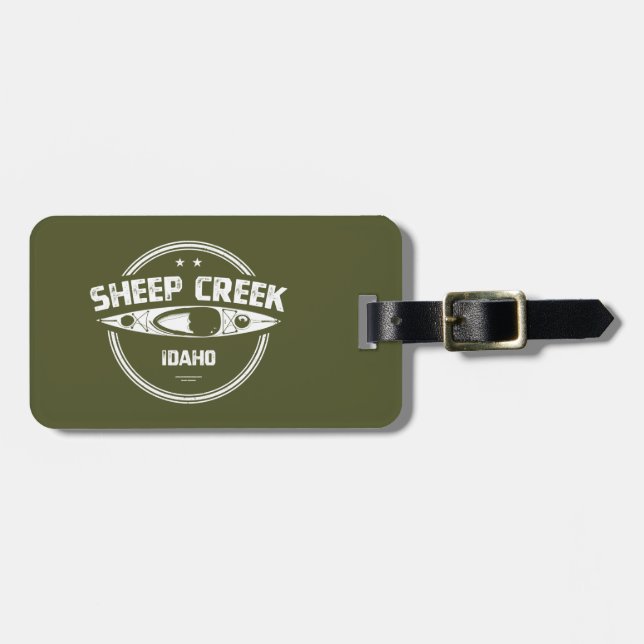Sheep Creek Wild And Scenic River Idaho Kayaking Luggage Tag (Front Horizontal)
