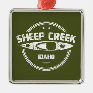Sheep Creek Wild And Scenic River Idaho Kayaking Metal Tree Decoration