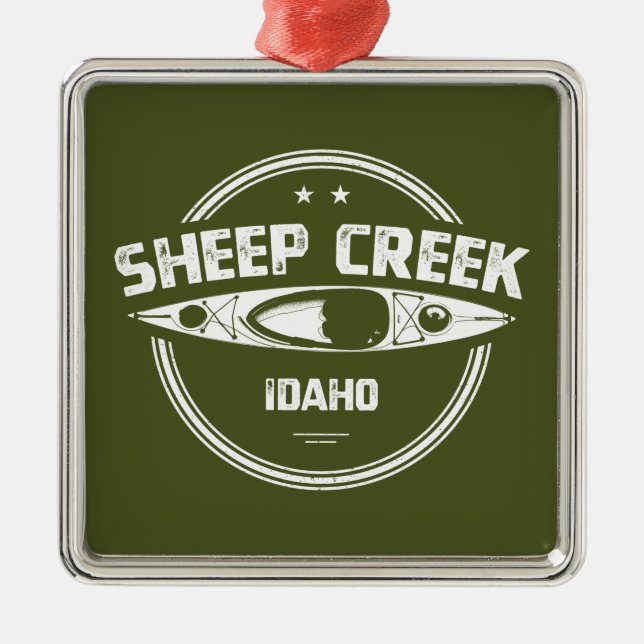 Sheep Creek Wild And Scenic River Idaho Kayaking Metal Tree Decoration (Front)