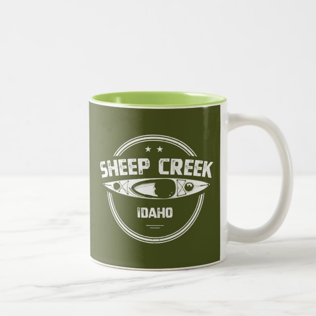 Sheep Creek Wild And Scenic River Idaho Kayaking Two-Tone Coffee Mug (Right)