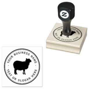 sheep Custom Business Logo Large Rubber Stamp