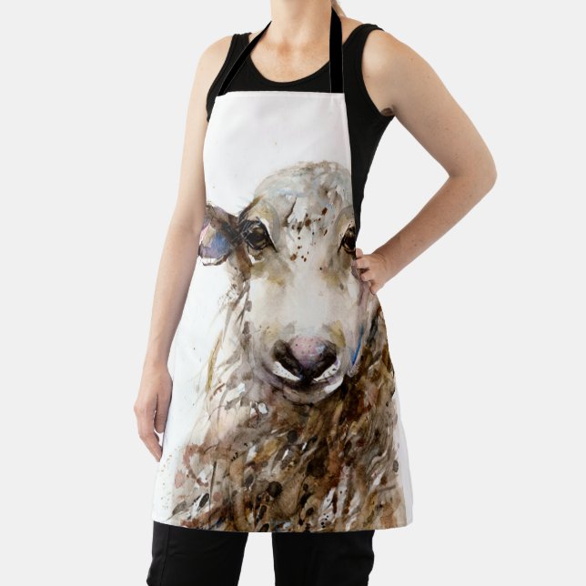 Sheep design All-Over Print Apron (Insitu)