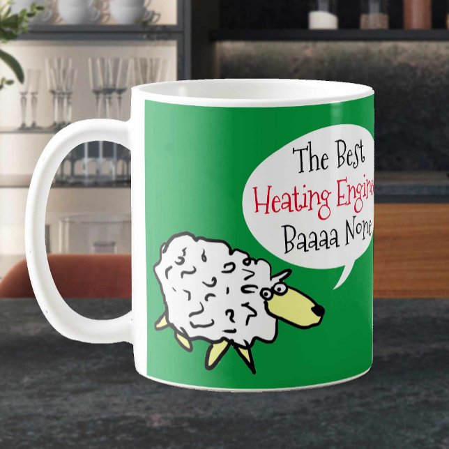 Sheep Design Best Heating Engineer Coffee Mug (Creator Uploaded)