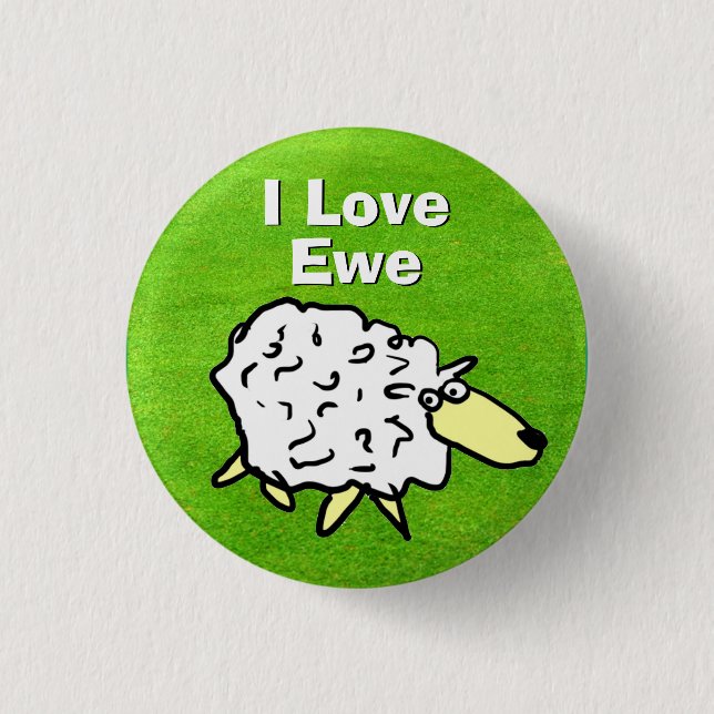 Sheep Design Cartoon 3 Cm Round Badge (Front)