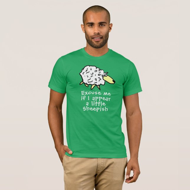 Sheep Design Cartoon T-Shirt (Front Full)