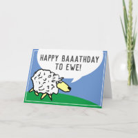 Sheep Design Cartoon with Pun