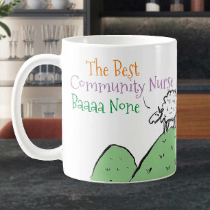 Sheep Design for a Community Nurse Coffee Mug