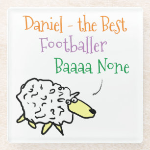 Sheep Design for a Footballer Glass Coaster