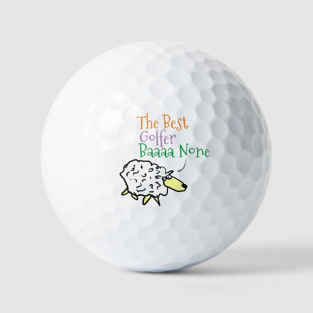 Sheep Design for a Golfer Golf Balls (Front)