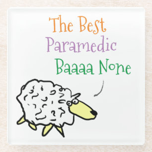 Sheep Design for a Paramedic Glass Coaster