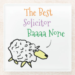 Sheep Design for a Solicitor Glass Coaster