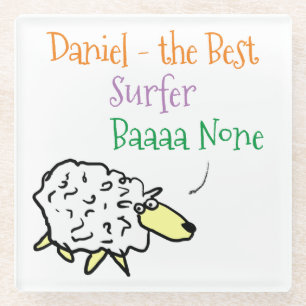 Sheep Design for a Surfer Glass Coaster