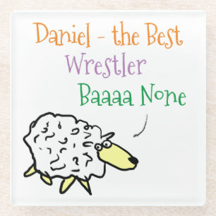 Sheep Design for a Wrestler Glass Coaster