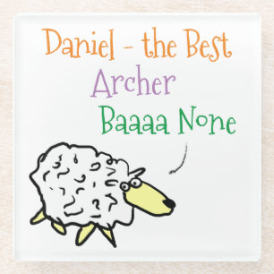 Sheep Design for an Archer Glass Coaster