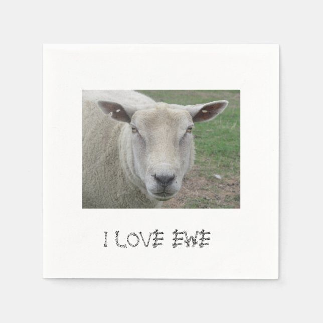 Sheep Design Paper Napkins (Front)