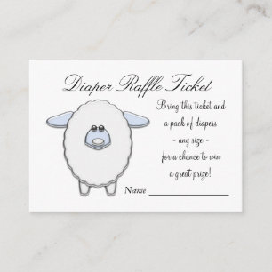 Sheep Diaper Raffle Tickets Enclosure Card