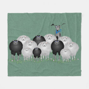 Sheep Dog Fleece Blanket