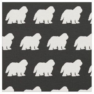 Sheep Dog Silhouette Pet Fabric