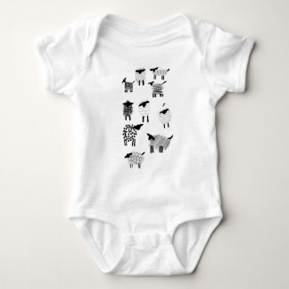 Sheep doodles baby bodysuit