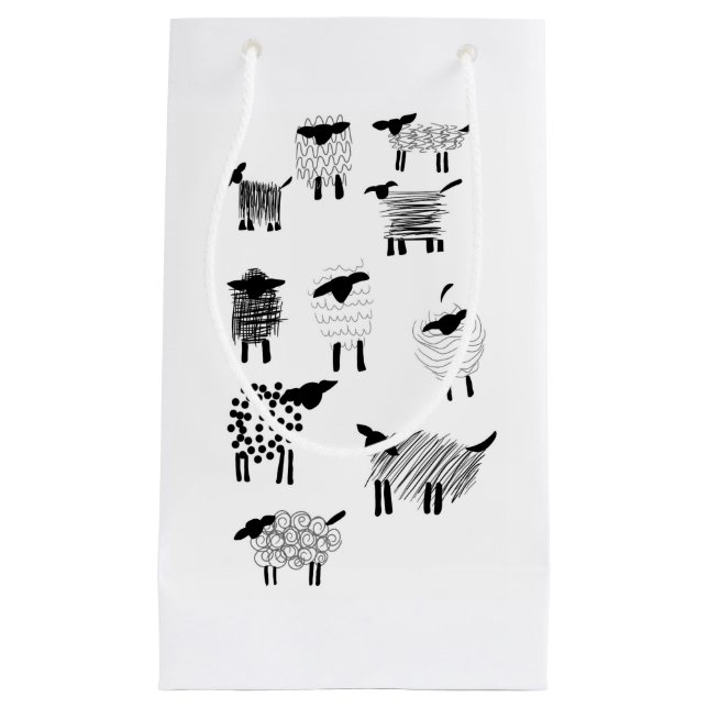 Sheep doodles small gift bag (Front)