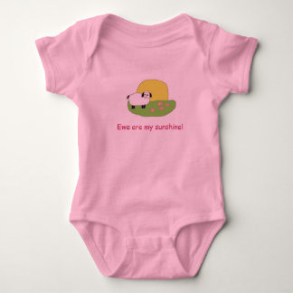sheep, Ewe are my sunshine! Baby Bodysuit